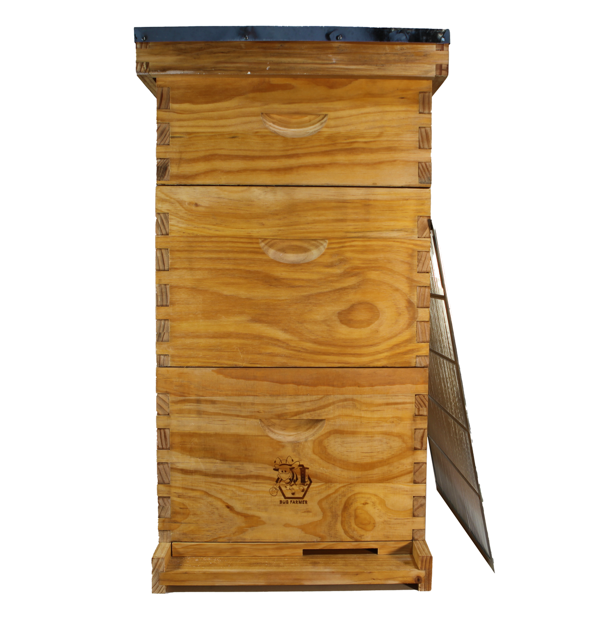 Bug Farmer™ 8 Frame Standard Double Deep Hive + Medium Honey Super