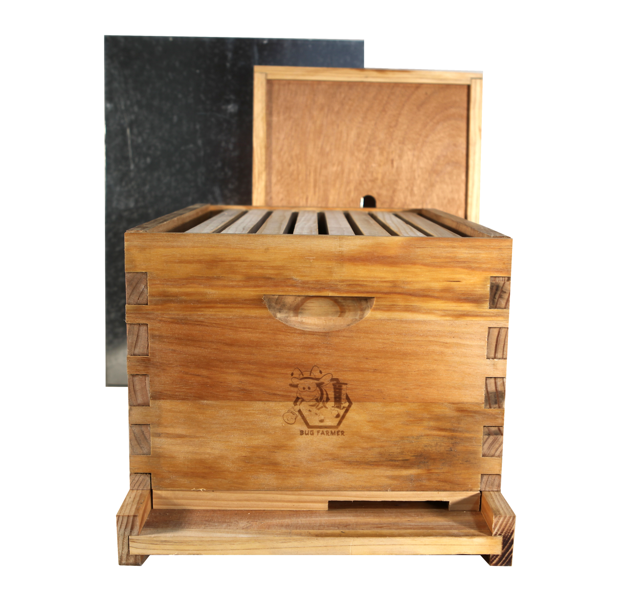 Bug Farmer™ Premium 8 Frame Hive with OA Vaporization Port & Dipped in Microcrystalline Wax