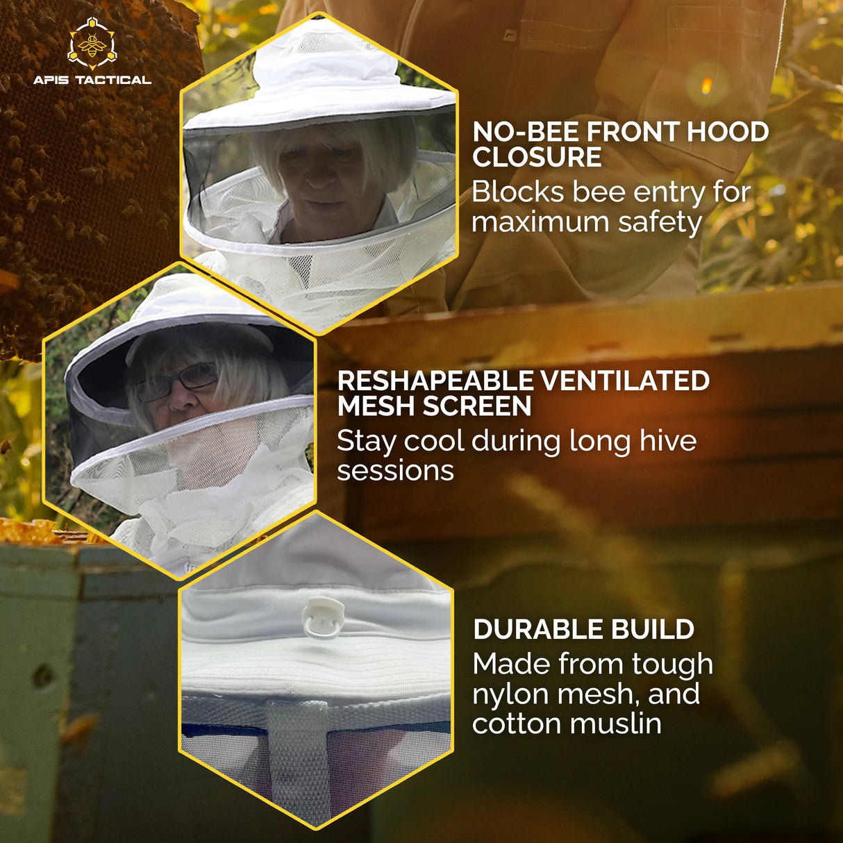 APIS TACTICAL PRO BEEKEEPING ROUND HOOD