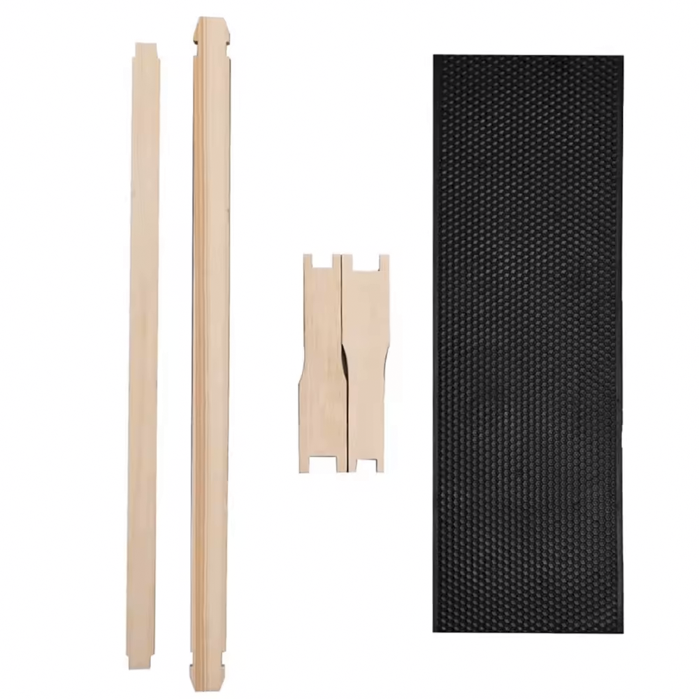 8 Pack Bug Farmer™ Medium Langstroth Frame with Waxed Plastic Foundation. (Unassembled)