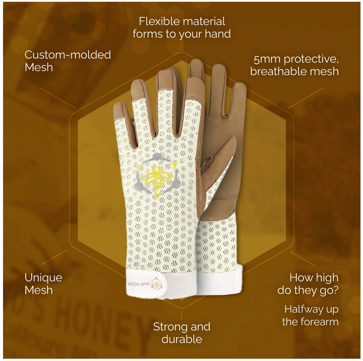 APIS TACTICAL HEAVY DUTY BEEKEEPING GLOVES