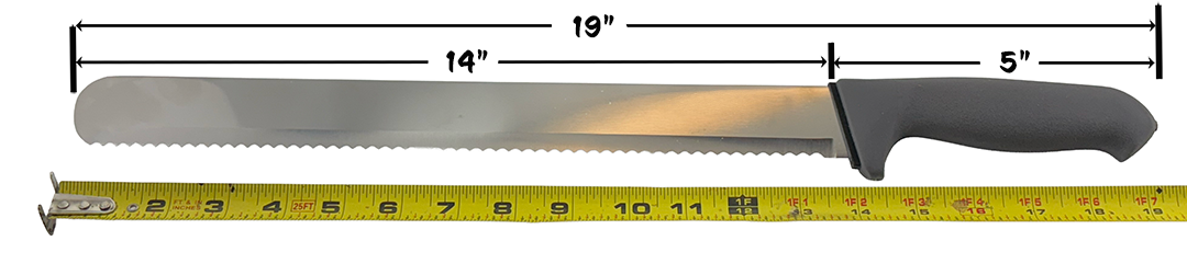 14" Premium Serrated Edge Uncapping Knife - Ultra-Sharp Stainless Steel