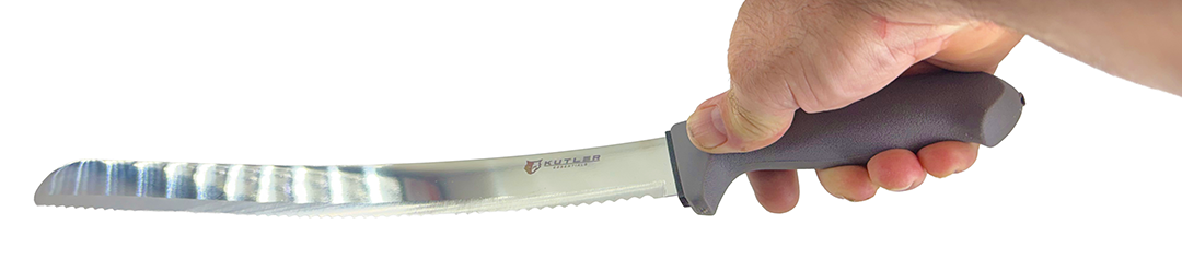 14" Premium Serrated Edge Uncapping Knife - Ultra-Sharp Stainless Steel
