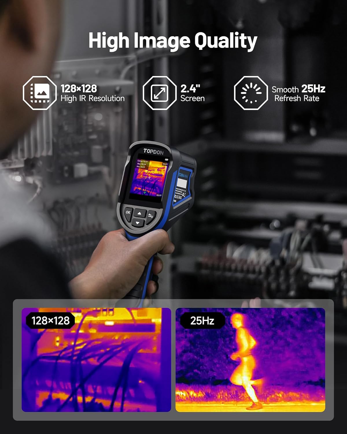 (Very Lightly Used | Like New).  TOPDON TC004 Mini Handheld Thermal Imaging Camera
