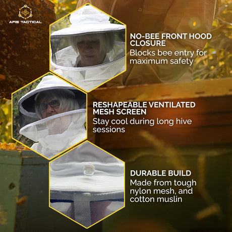 APIS TACTICAL PRO BEEKEEPING ROUND HOOD