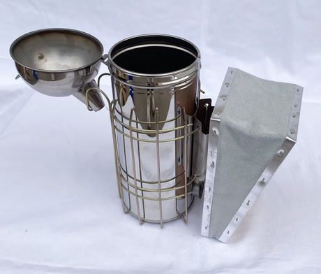 Stainless Steel Bee Smoker with Heat Shield